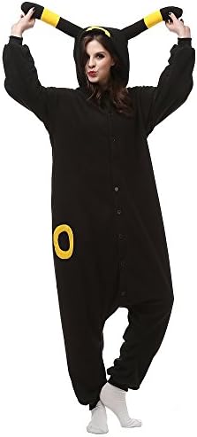 Laidisi Novelty Costumes Pyjamas Unisex Adult One-Pieces Cosplay Jumpsuit Yellow Umbreon Large