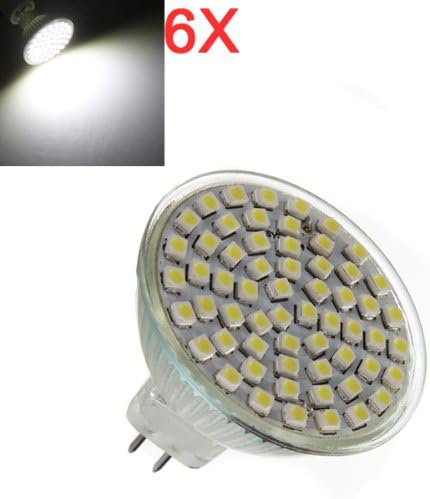 6X MR16 4.2W White 60 SMD 3528 LED Energy Saving Spot Bulb 220V