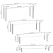 MyGift 4-Tier Rectangular Clear Acrylic Server Cupcake Dessert Stand Riser - Decorative Tabletop Collectible Figurine Display Shelves
