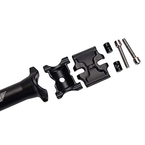 Litetop SeatPost 27.2 350mm Bike Seat Post Suitable for Most Bicycle Mountain Bike Road Bike MTB MTN BMX (Aluminum Alloy, Black)