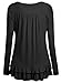 DJT Women's Round Neck Long Sleeve Ruched Front T Shirt Top X-Large Black