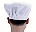JoyFamily 5 Pieces Chef Hat with Comfortable Durable Cotton Materials and Adjustable Size for Adults (White)