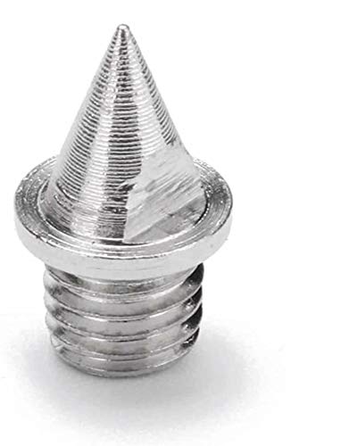 POFET 50pcs Stainless Steel Spikes with Spike Wrench, 0.25" Length Track and Cross Country Spikes Shoe Replacement Spikes for Sprint Sports Short Running Shoes, Silver Color