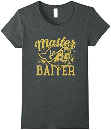 Womens Master Baiter Fishing T Shirt Medium Dark Heather