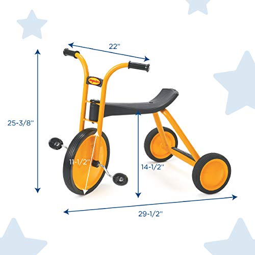 Angeles MyRider Midi Trike Bike, Yellow - Perfect for Beginning Riders Ages 3+, Encourages Active Play, Supports Up to 70lbs., Durable Design, Built-In Safety Features, Comfortable Ride, Solid Tires
