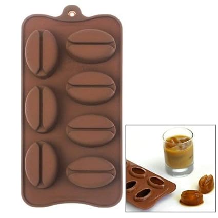 Eiswürfelform / Eiswürfelschale aus Silikon / Lustige Eiswürfel - Kaffebohne Bohne Sambuca Style 7er Form