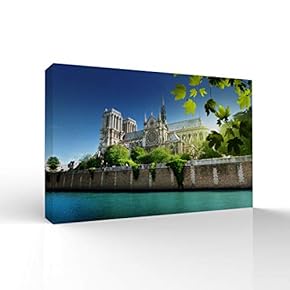 Canvas Wall Art Memory Cathédrale Notre Dame de Paris Home Prints Ready to Hang - 12x18 inches