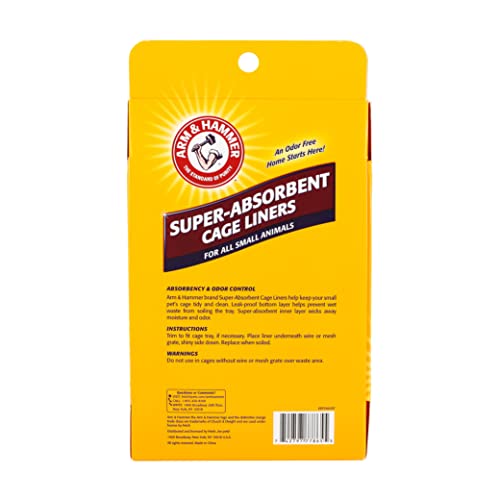 Arm & Hammer for Pets Super Absorbent Cage Liners for Guinea Pigs, Hamsters, Rabbits & All Small