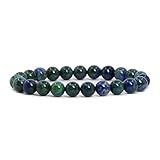 Lapis Chrysocolla Gemstone 8mm Round Beads Stretch Bracelet 7