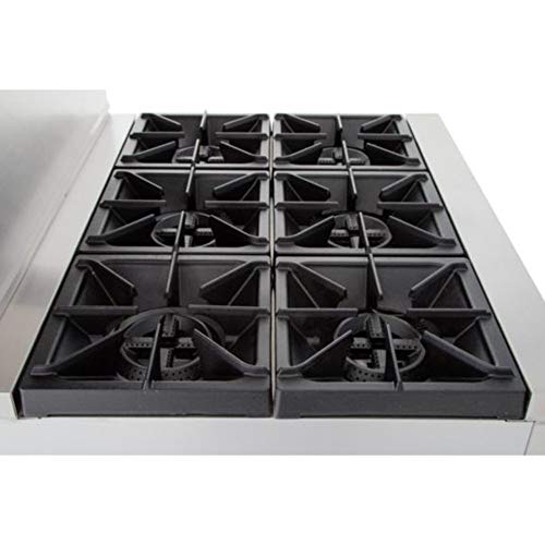 Empura 36" Stainless Steel Commercial Gas Range with Oven, 6 Burners, 211,000 BTU - Thumbnail 7