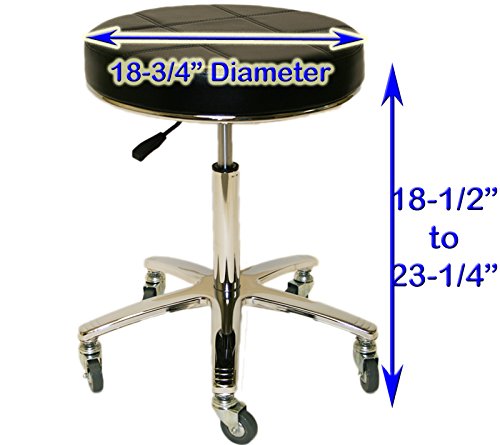 Inkbed Super Heavy Duty Standard Height Xl Black Air-lift Artist Technician Stool Tattoo Equipment