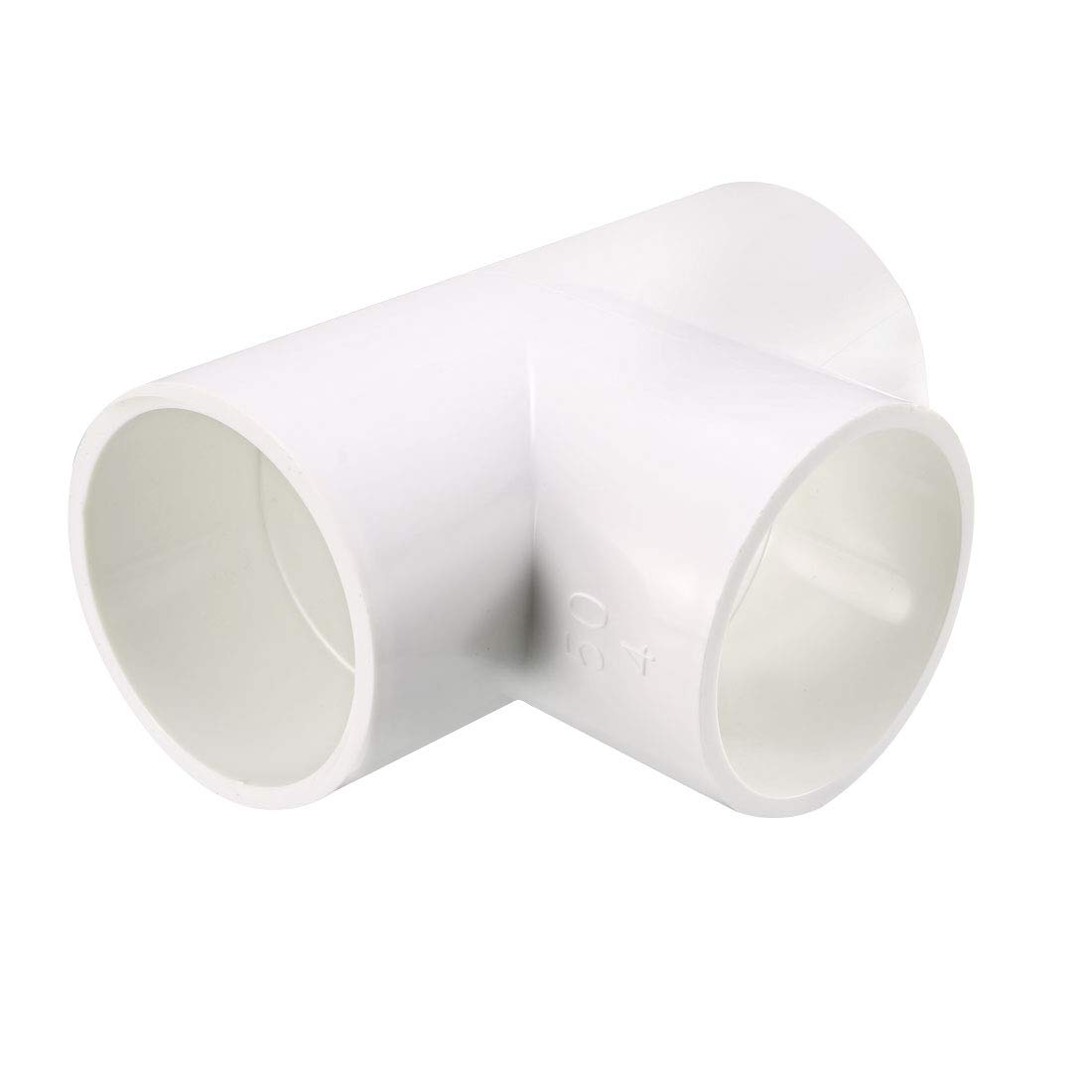 sourcing map 50mm Slip Tee PVC Pipe Fitting T-Shaped Coupling Connector 5 Pcs