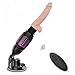 Tracy'sDog Realistic Thrusting Dildo Remote Control G spot Vibrator with Suction Cup for Hands-Free, Rechargeable Heating Automatic Machine with 7 Vibration Mode Stimulation Sex Toy for Women, Black