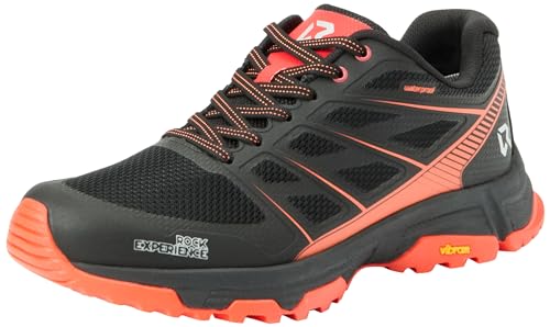 ROCK EXPERIENCE REUF00441 HELIUM MAN FOOTWEAR Hiking shoe Unisex 0208 (CAVIAR)+0740(CHERRY TOMATO) EU 41