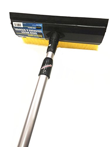 TSY TOOL 44" inch Extendable Snow Brush with Squeegee & Ice Scraper,Super Extender Snowbroom, Foam Grip, Auto SUV, Car ,Minivan, Truck Snow Brush