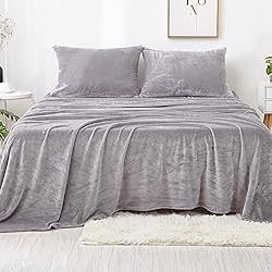 Jepson Soft Fur Velour Flannel Bed Sheets