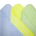 POLYTE Premium Microfiber Cleaning Towel,16x16 in 36 Pack (Light Blue,Green,Yellow)
