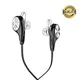 Bluetooth Headphones Zanith Resonic Wireless Sport Earphones Stereo, Gym with Built-in Mic ,Noise Cancelling Earbuds For iPhone, samsung, Smart phones and Bluetooth devices (black)