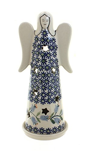 Blue Rose Polish Pottery Tulip Large Angel Luminary