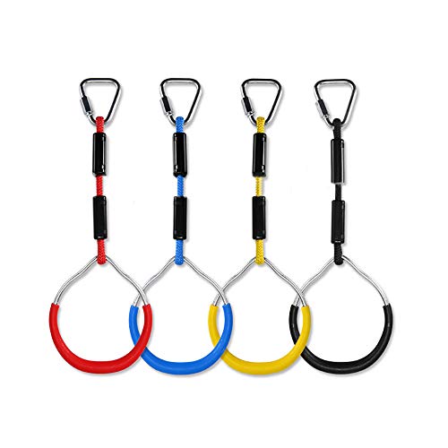 Kinder klettern Ringe, Multifunktions turnringe Kinder Klettergeräte Schaukel mit Kunststoff Turnringen zum Aufhängen…