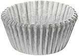 Oasis Supply Baking Cups, Mini 100-Count, Silver Paper