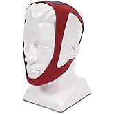 Bistras Ruby Style Adjustable Chin Strap for Cpap Users Anti Snoring Chin Strap Effective Sleep Aid Device Great Sleeping Solution for Men and Women Keeps Mouth Closed While Sleeping (Large/ex-Large)