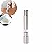 Eunion Pepper Portable One Hand Operated Thumb Push Stainless Steel Salt Mill Grinder,Silver