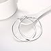 50mm Basketball Flattened Big Hoop Earrings Silver For Womens Nice Gift (silver)