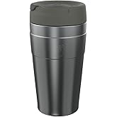 KeepCup Traveller, Reusable Travel Mug - Vacuum Insulated Stainless Steel Cup with Leakproof Sipper Lid - 16oz/454ml - Nitro