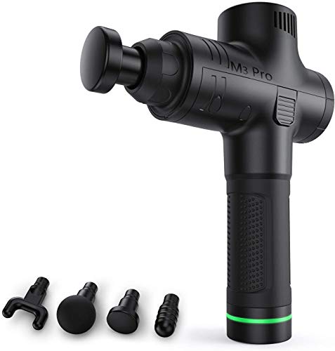 Massage-Gun-Deep-Tissue-Percussion-Muscle-Massager-Handheld-Electric-Body-Massager-Sports-Drill-Portable-Super-Quiet-Brushless-Motor-with-4-Massage-Heads-and-6-Adjustable-Speed