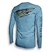 Performance Fishing Shirt Unisex Southern Fin UPF 50 Dri Fit Long Sleeve Apparel - Large, Mako Shark ( mako_l )