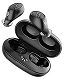 Bomaker True Wireless Earbuds Bluetooth 5.0 in-Ear Stereo Headphones, Built in Mic Headset, AptX Pumping Bass, Graphene Drivers, Secure Fit, One-Step Pairing, IPX7 Sweatproof for Work, Sports, Gym