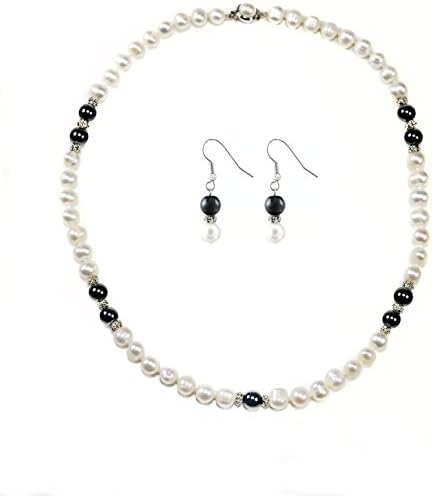 Julie Jewelry | Freshwater Cultured 8 mm Pearl Set | Earrings &amp; Necklace