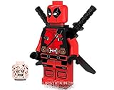 LipstickIndy® 2016 Brand New Deadpool Minifigure Superhero with weapons