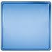 Creative Converting Square Plastic Serving Tray, 11.5-Inch, Translucent Blue
