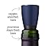 Repour Wine Saver - Wine Preserver and Stopper - Removes Harmful Oxygen from your Wine Simply and Effectively - Indigo Blue 4 Pack