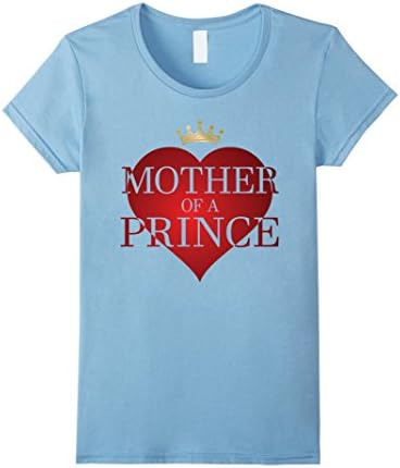 Womens MOTHER OF A PRINCE, Mom Son Matching Royalty Set Large Baby Blue