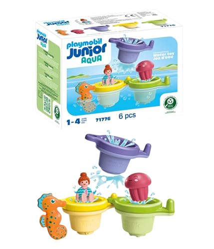 PLAYMOBIL | JUNIOR AQUA | Swimming cup with water fun | Water toy from 1 year | Gift for toddlers | Educational & fun bathing | Sustainable bath toy | 71776