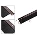 uxcell Door Bottom Sweep Brown H-Shape Aluminum Alloy Holder W 2-inch Black PP Silicone Soft Brush, 1000mm x 72mm (Approx 39.37-inch x 2.83-inch)