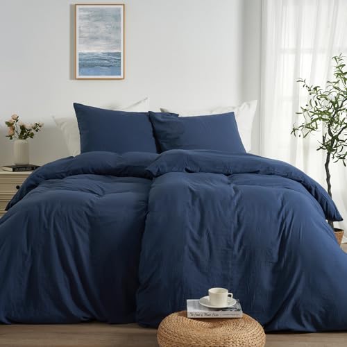 Duvetnova Bettwäsche Blau 135x200 4teilig Superweiche Vorgewaschene Mikrofaser Baumwollähnlich ÖKO-TEX 2 Bettbezüge 135 x 200+2 Kissenbezüge 80x80-all