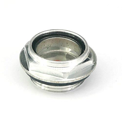 Oil Level Sight Glass POWERTOOL 16 * 1.5 Air Compressor Fittings Male Thread Aluminum Clear Oil Sight Glass (Pack of 2)