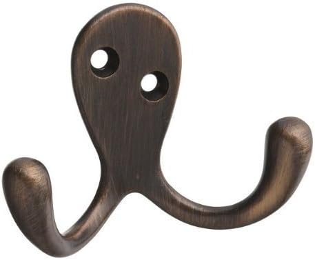 National Hardware V8007 3 Basic Double Robe Hooks in Antique Bronze, Pack Of 2 Size: 2 Pack Color: Antique Bronze, Model: