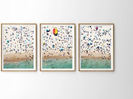 "Bondi Rescue" - 3-Piece Set Large Bondi Beach Aerial Beach Photography Poster Print