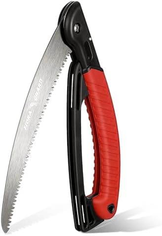 7-Inch Folding Hand Saw - SK5 Steel Blade For Pruning, Camping, Survival (Triple Cutting Teeth)