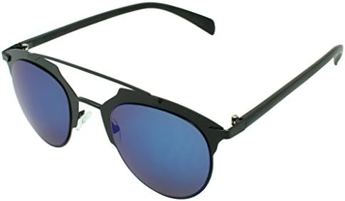 Hot Optix Unisex Round Metal Mirrored Sunglass
