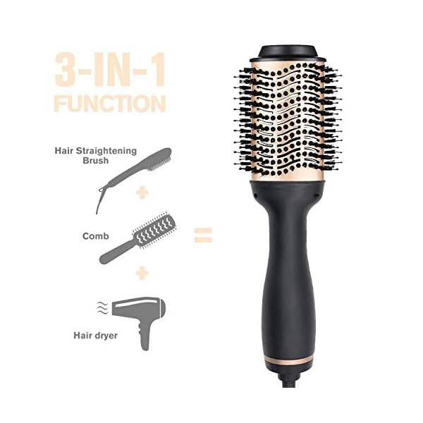 Hair-Dryer-Brush-Hot-Air-Brush-Professional-Hair-Dryer-Volumizer-3-in-1-Upgrade-Anti-Scald-Negative-Ionic-Technology-Hair-Straightener-BrushSalon-Negative-Ion-Ceramic-Electric-Blow-Dryer Hair Dryer Brush, Hot Air Brush, Professional Hair Dryer & Volumizer 3 in 1 Upgrade Anti-Scald Negative Ionic Technology…