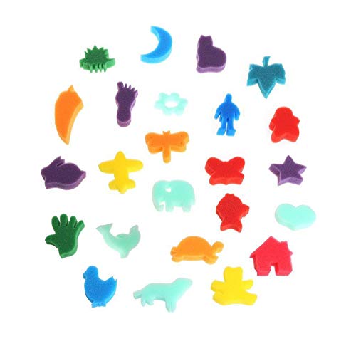 image for wsloftyGYd 24Pcs Animal Palm Drawing Sponges Kids Art Craft Painting H