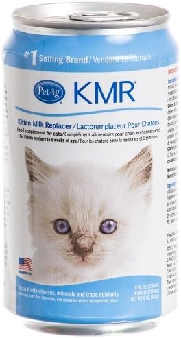 PetAg Set of Two Liquid 8 Oz KMR Kitten Milk Replacer Cans Food Supplement for Cats