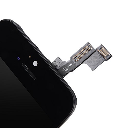 For Black iPhone 5S 4.0 inch Screen Replacement Retian LCD Touch Screen Digitizer Fram Assembly Full Set with Tempered Glass Screen Protector + Tools + Instructions by Brinonac - Thumbnail 3