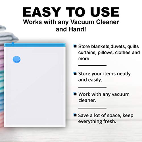 Viteps Reusable Vacuum Seal Bags Vacuum Seal Bags for Clothes Pack